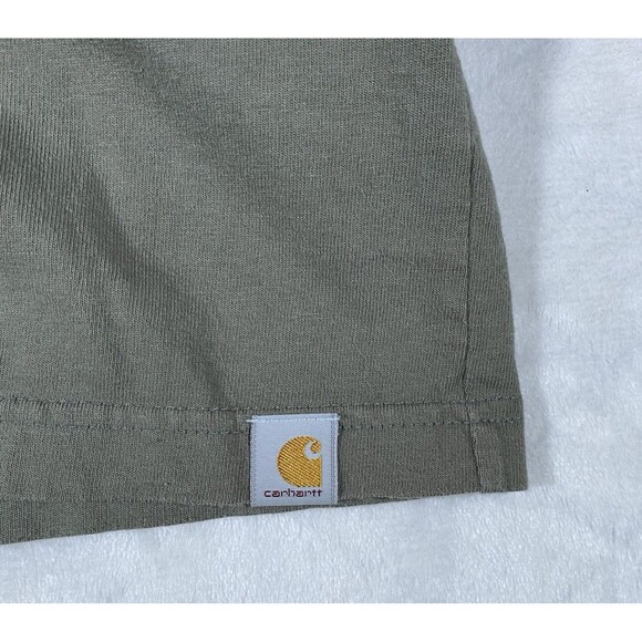 Carhartt Shirt Men's Lg Green Loose Fit Rugged Gear Graphic Tee Workwear Logo - Picture 5 of 9